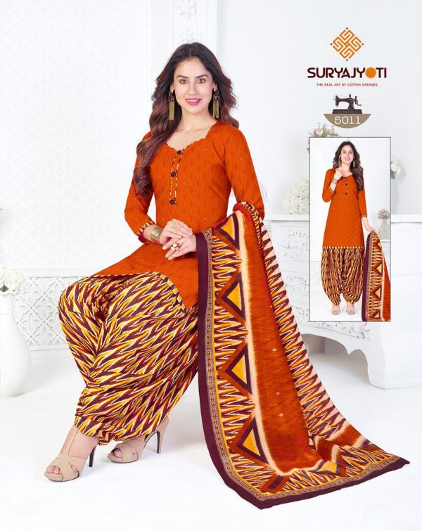 Suryajyoti Trendy Patiyala Vol 5 Regular Wear Dress Materail